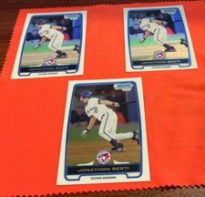 2012 Bowman BCP71 Jonathon Berti 3 Count All Chrome Lot Toronto Blue Jays