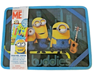 Despicable Me Travel Lap Desk Minion Made Crayons Markers Stickers Age 3+