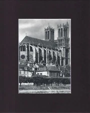 8X10" Matted Print Picture Gothic Art: Cathedral Collegiate Church Notre-Dame
