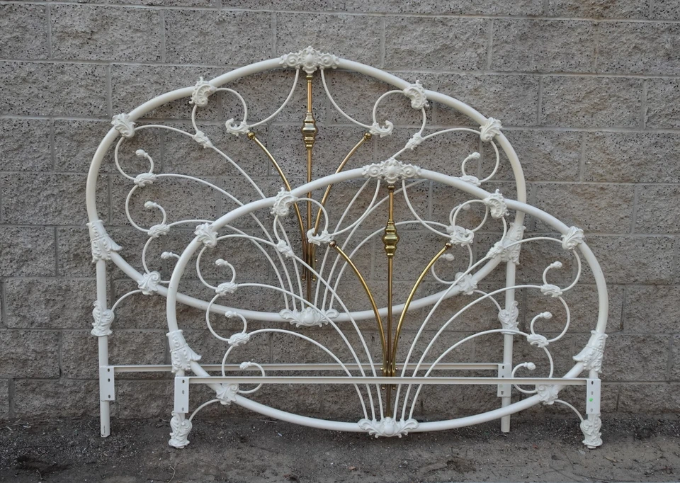 Cabecero con estribo vintage francés Elliott's Designs hierro queen Foto 2 de 4