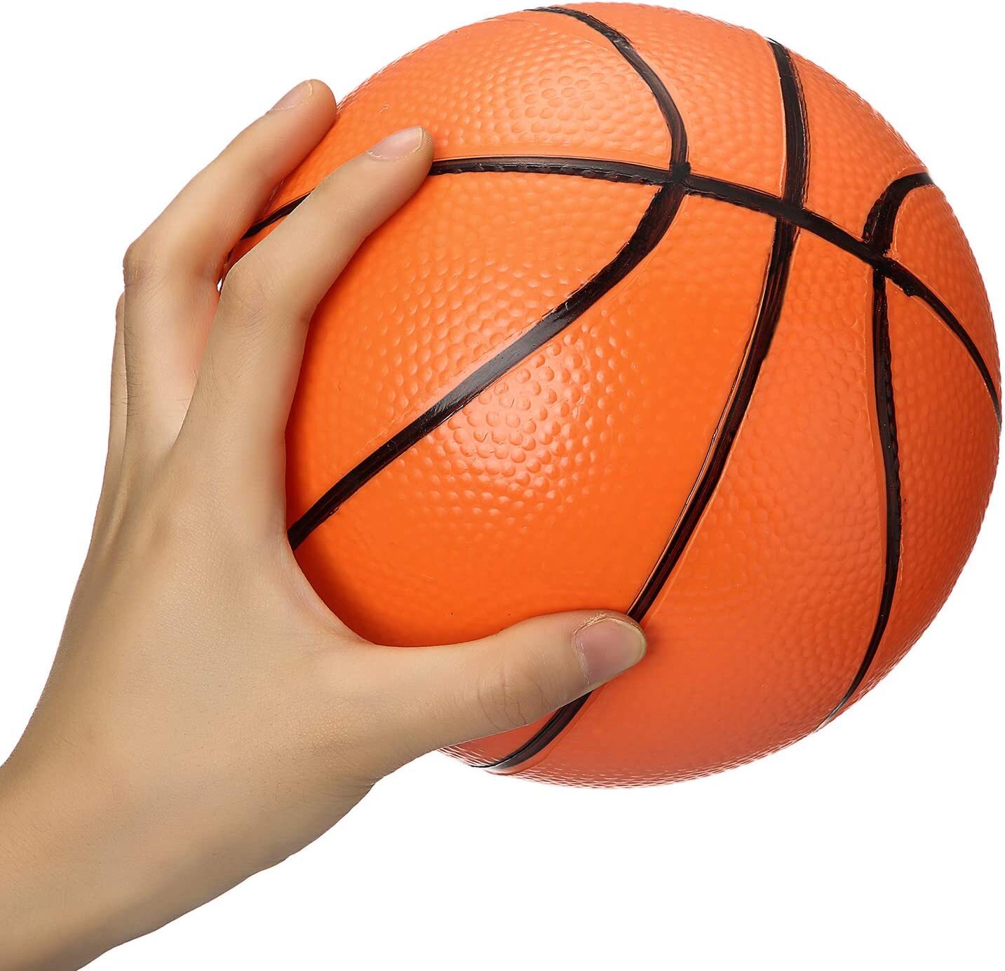 7 Inch Mini Inflatable Basketballs 3 Packs Plastic Replacement Basket