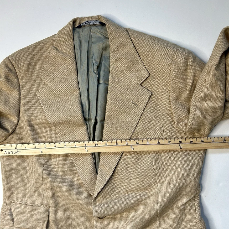 Abrigo Deportivo Polo Ralph Lauren Para Hombres 41 Blazer Tweed Lana EE. UU. Hecho en Unión De Colección Foto 4 de 4