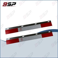 New 2Pcs 24" x 3" Aluminum Mud Flap Hanger Top Plates Reflector Strips For Truck