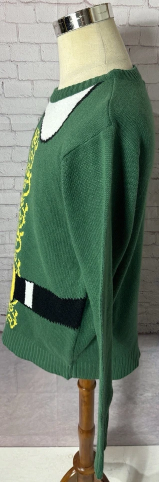 Suéter Jem Holiday Elf Manga Larga Verde Para Hombre Talla Grande Foto 2 de 4