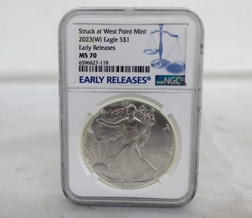 2023 W Silver Eagle NGC MS70 - Early Releases Struck at West Point Mint