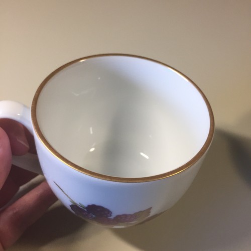 2 Royal Worcester Evesham Gold Footed Cup 2 7/8" England Discontinued CUP ONLY - Picture 11 of 12