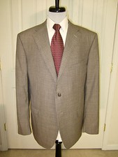 XLNT  1550 CORNELIANI LT BROWN WEAVE 18.25 MICRON WOOL SPORT COAT ITALY 41 R