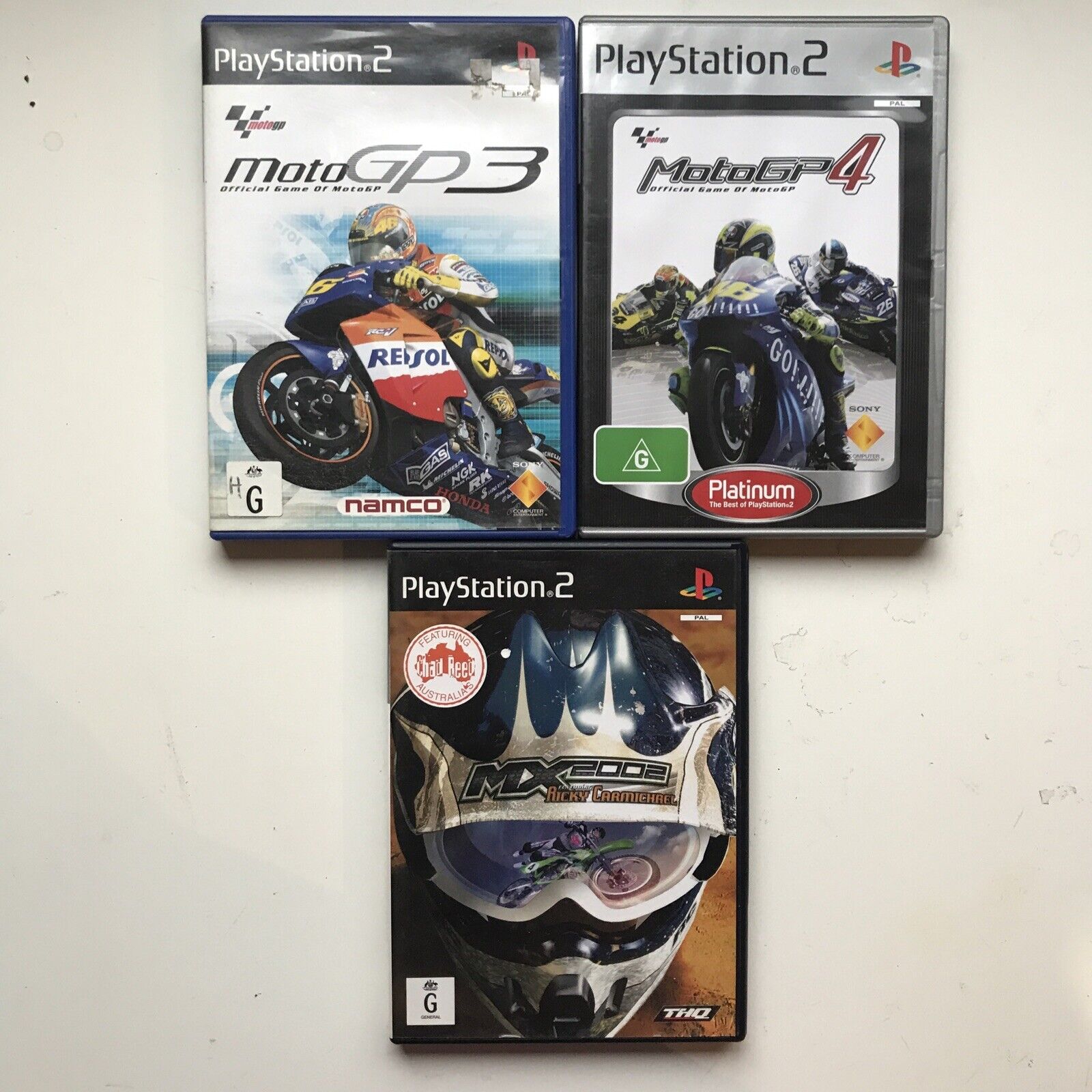 MotoGP 3 + 4 MX 2002 (PS2) PlayStation 2 Complete with Manual - Motorcycle  Games