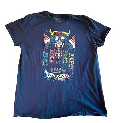 Men s XL T-Shirt Voltron: Defender Of The Universe Pixelated Graphic S/S Tee
