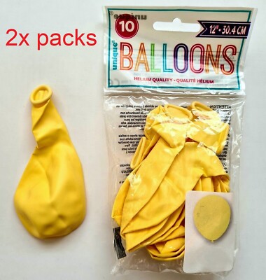 20x einzigartige Party Luftballons Zitronengelb 80025 - 12'' Latex Helium Qualität