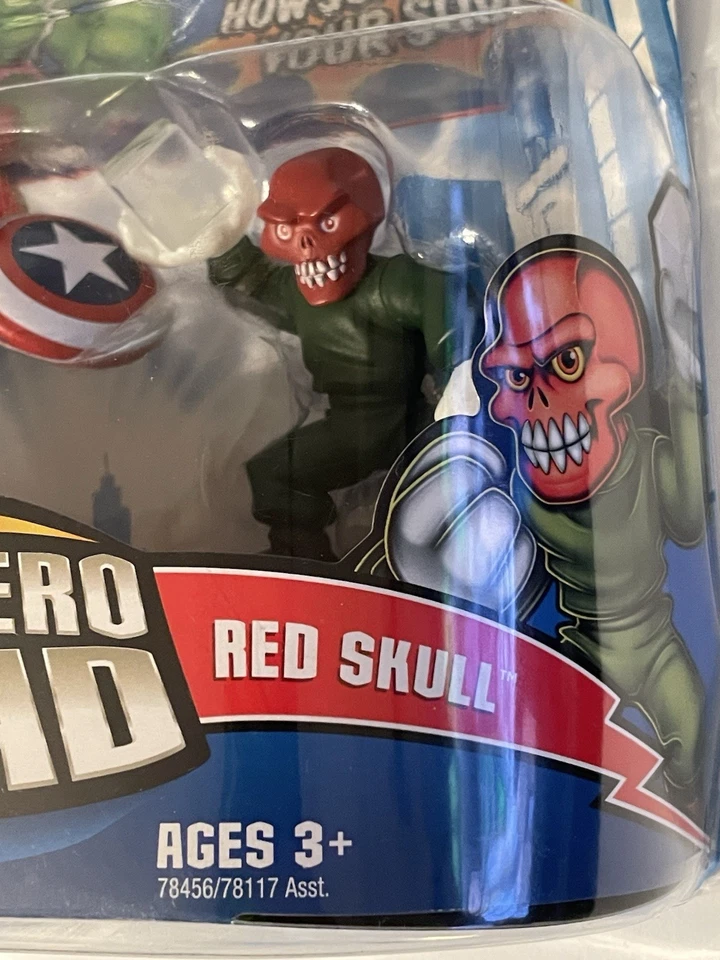 Marvel Super Hero Squad 2008 Wave 9 Capitán América y Calavera Roja Paquete de 2 Foto 3 de 4