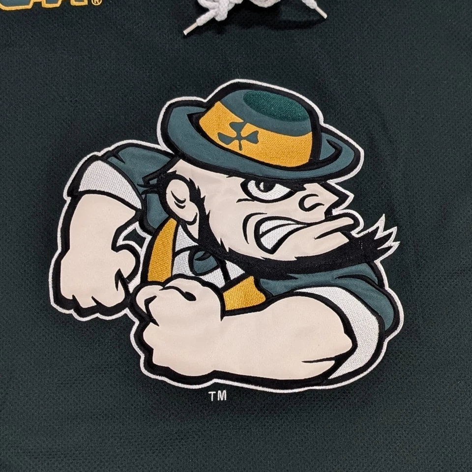 Vtg 90s Notre Dame Fighting Irish NCAA Zephyr Hockey Jersey Men's Sz 48 XL Green - Image 3 of 4