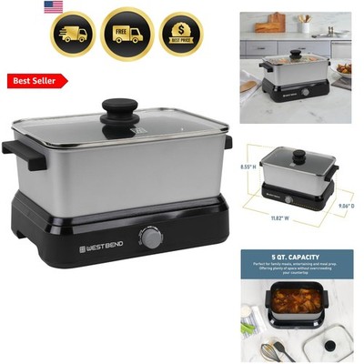 Versatility Slow Cooker Large Capacity Non-stick Cooking Vessel & Variable Te...