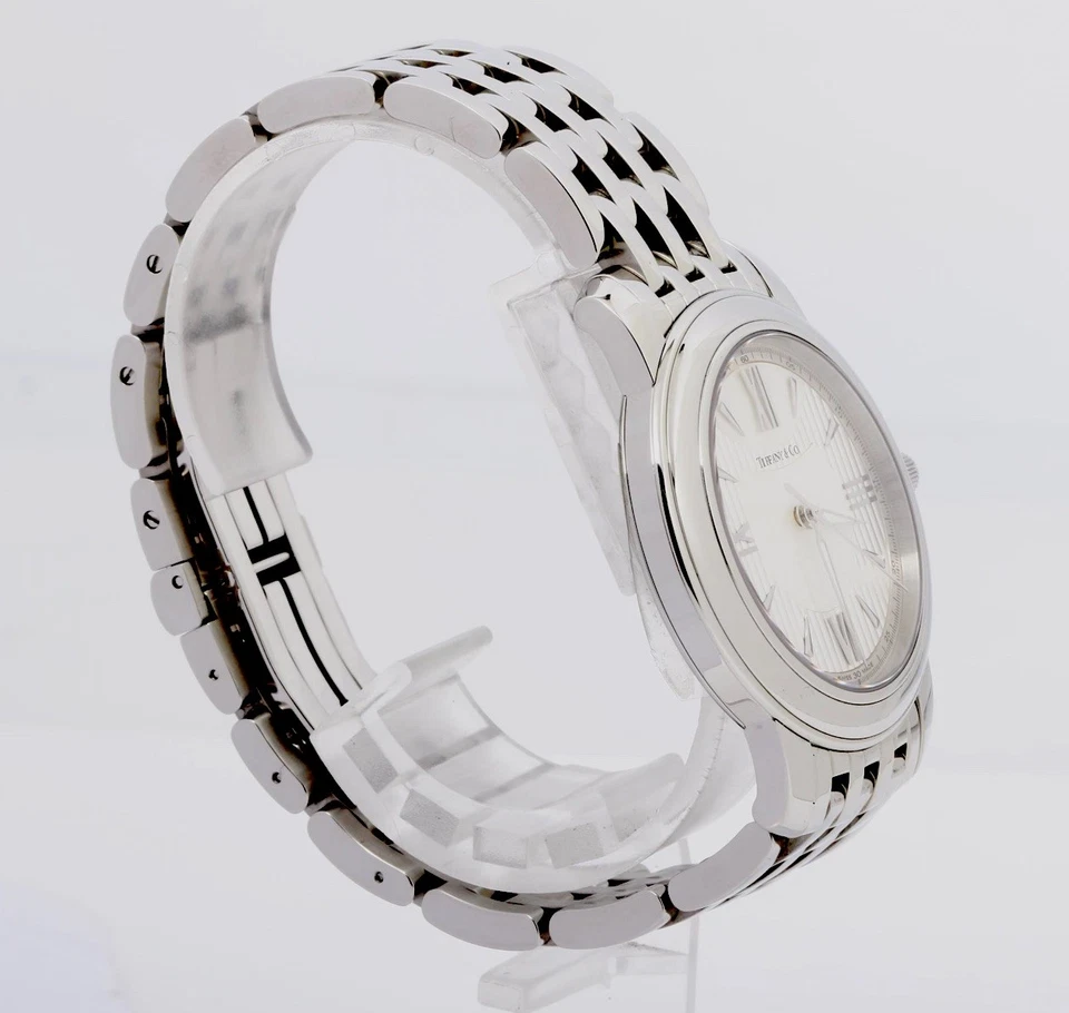 Tiffany & Co Mark Men’s QZ SS Shell Pearl Dial With Box - Image 3 of 4