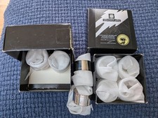 8 silver plated napkin rings, never used. Handcrafted in Sheffield