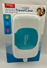 Playtex Baby Empty Wipes Travel Size Dispenser Refillable Case Teal White NEW