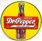 Dr. Pepper - Vintage Porcelain Sign - Soda Shoppe Pop Advertising Americana