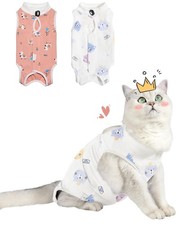 Purrpurrpets Cat Spay Recovery Suit Female - Breathable Bodysuit for Cats