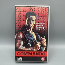 Commando VHS Video 1995 Arnold Schwarzenegger Vintage Pal Fox Movies