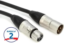 Gator Cableworks Backline Series Microphone Cable - 3 foot (2-pack)