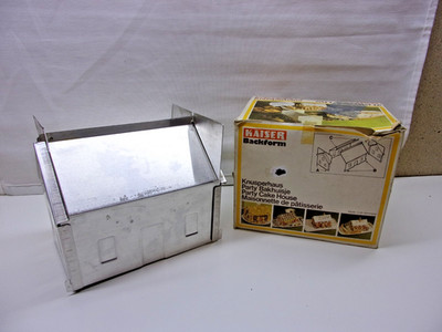 W. Germany Vintage Kaiser Backform Knusperhaus Hexenhaus mit Rezept Weihnachten