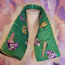 Glamorous Jane Fur Scarf Gyaru Gal Chanel MA*RS Perfume Print Rare Jfashion Y2K