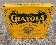 2008 Crayola Gold Medal Box, 64 Crayons DANDELION w/ Sharpener 50th Anniversary