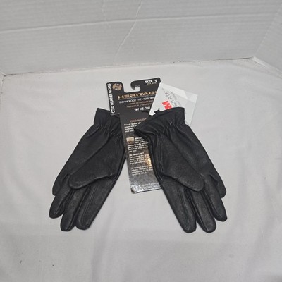 Heritage Cold Weather Leather Performance Riding Gloves Black Size 5 BRAND NEW