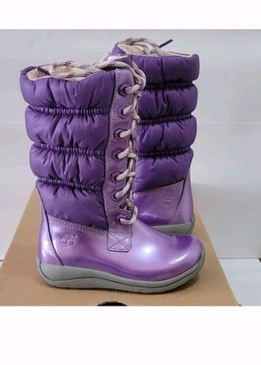 Timberland Kids Zesta Tall Lace- Up Winter Boot Purple Size 7