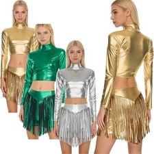 Womens Sets High Waist Dancewear Festival Costume Night Outfits Club Dance Jazz