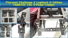 Playseat Challenge X Logitech G Edition FANATEC CSL 3-Pedal (DD Pro) Clamp Mount