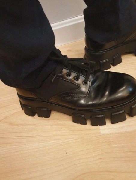 Prada Shoes (Derby), Black monolith colection. USA: 9 UK: 8,5 EU: 43
