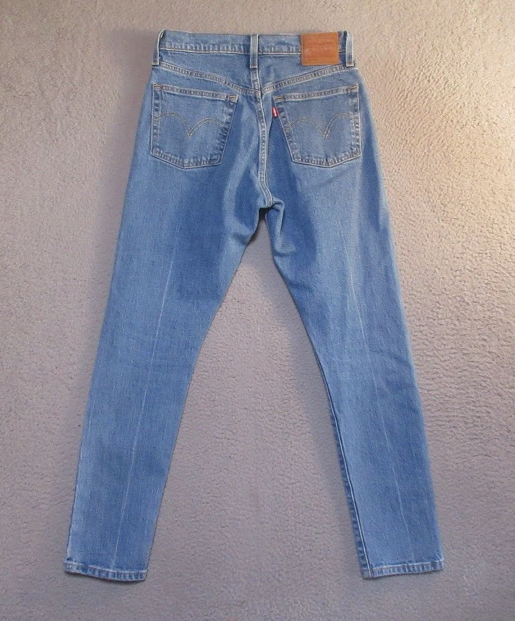 Levi's 501 Jeans 27x28 Mens Stretch Slim Straight Leg Measures 27x28 - Image 4 of 4