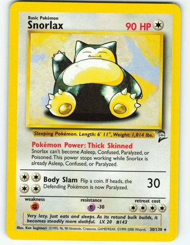 Snorlax - 30/130 Base Set 2 - Pokémon TCG - 2000