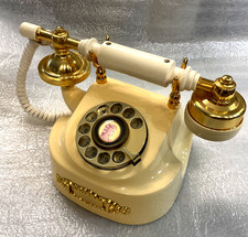 Retro Landline Phone Old Fashioned Dial Telephone Vintage Desktop Corded Japan