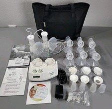 Ameda Finesse  Purely Yours Breast Pump w/ Accessories White Manuals DVD  Bag