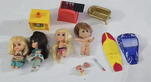 X-824 VINTAGE 1960'S MATTEL LIDDLE KIDDLE DOLLS AND ACCESSORIES