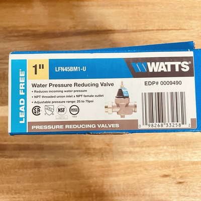 #ad NEW Watts 1 LFN45BM1 U Lead Free Water Pressure Reducing Valve 1quot; 0754713 $79.99