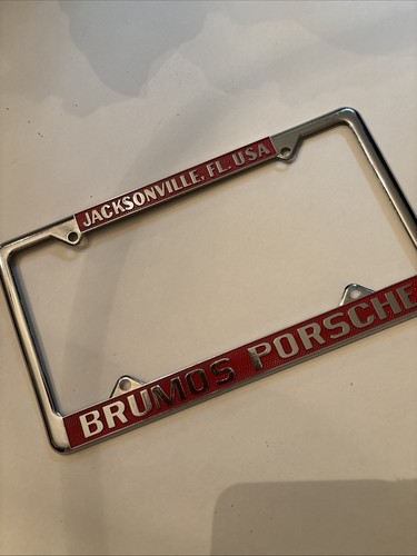 BRUMOS PORSCHE Jacksonville Florida Vintage 911 912 Dealer License Plate Frame