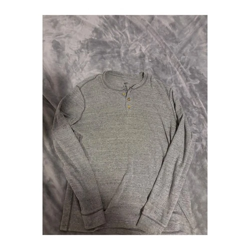 Sonoma Goods for Life Mens XL Tall Gray Waffle Thermal Henley Long Sleeve Shirt - product listing photo