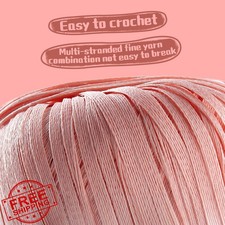 Raffia Yarn Beige Crochet Summer Bag Hat DIY Knitting 114yd