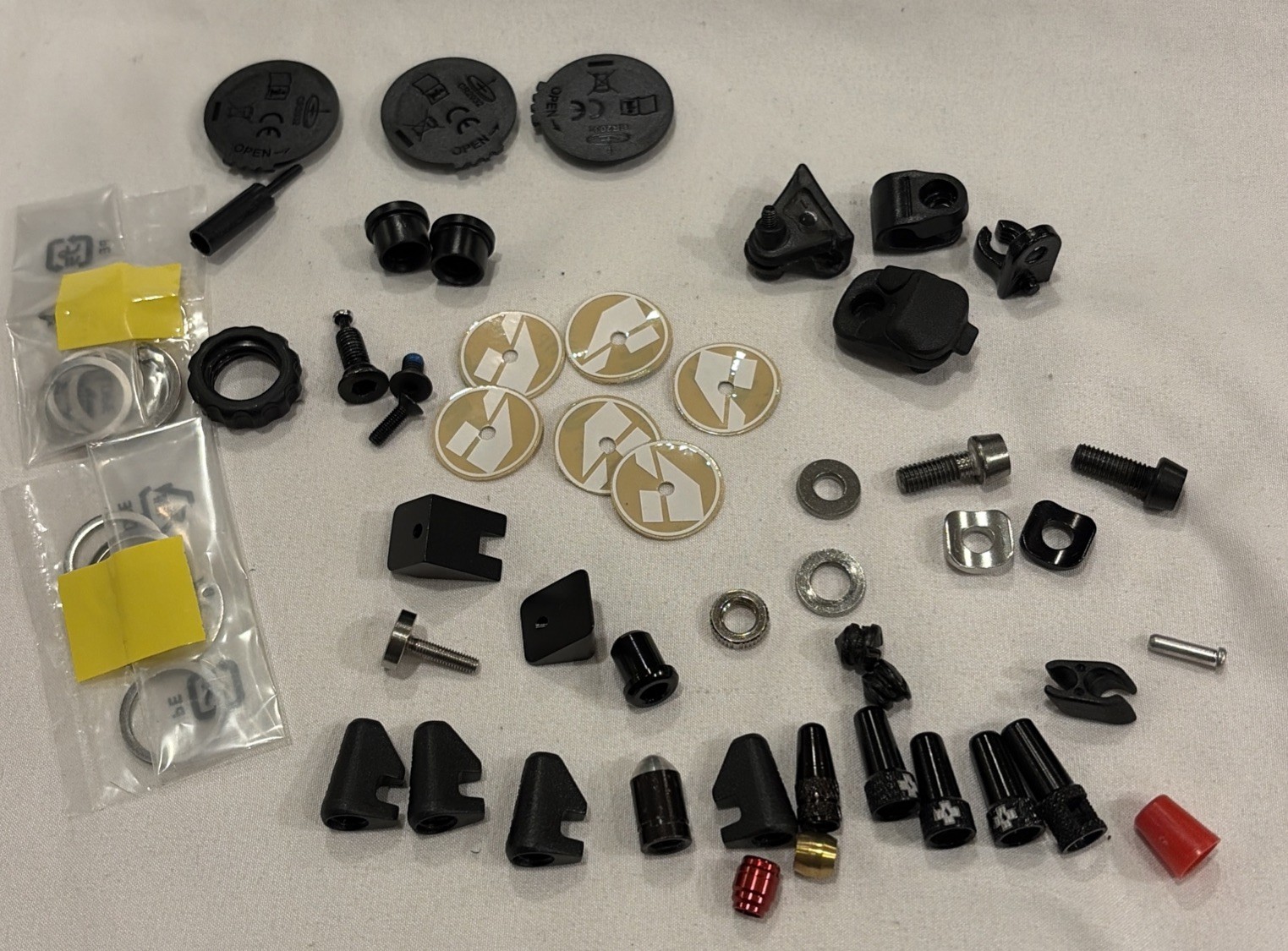 Bike Frame Parts Lot Bike Frame Small Parts Grommets Nuts And Bolts Caps Cycling