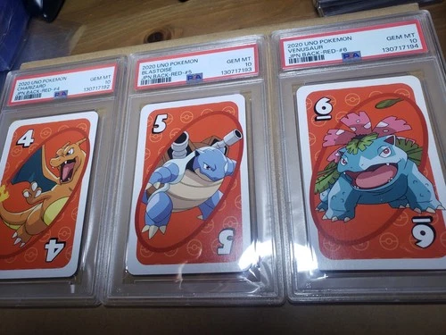 PSA 10 Graded Sequential Pokemon Set Charizard Blastoise Venusaur Uno #4 5 6 Set