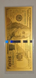 100 Dollar Goldnote 24k 1 Gram Pure Gold .999