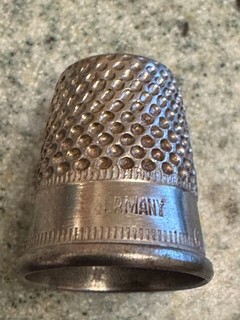 Vintage Steel/Nickel Alloy Thimble Mystery Maker Germany size 6 15mm