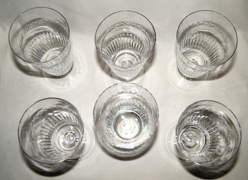 Vintage (6) Tiffin-Franziskaner "ATHLONE" GESCHLIFFENER KRISTALL EISTEE/WASSERKELCHE/GLÄSER - Bild 7 von 12