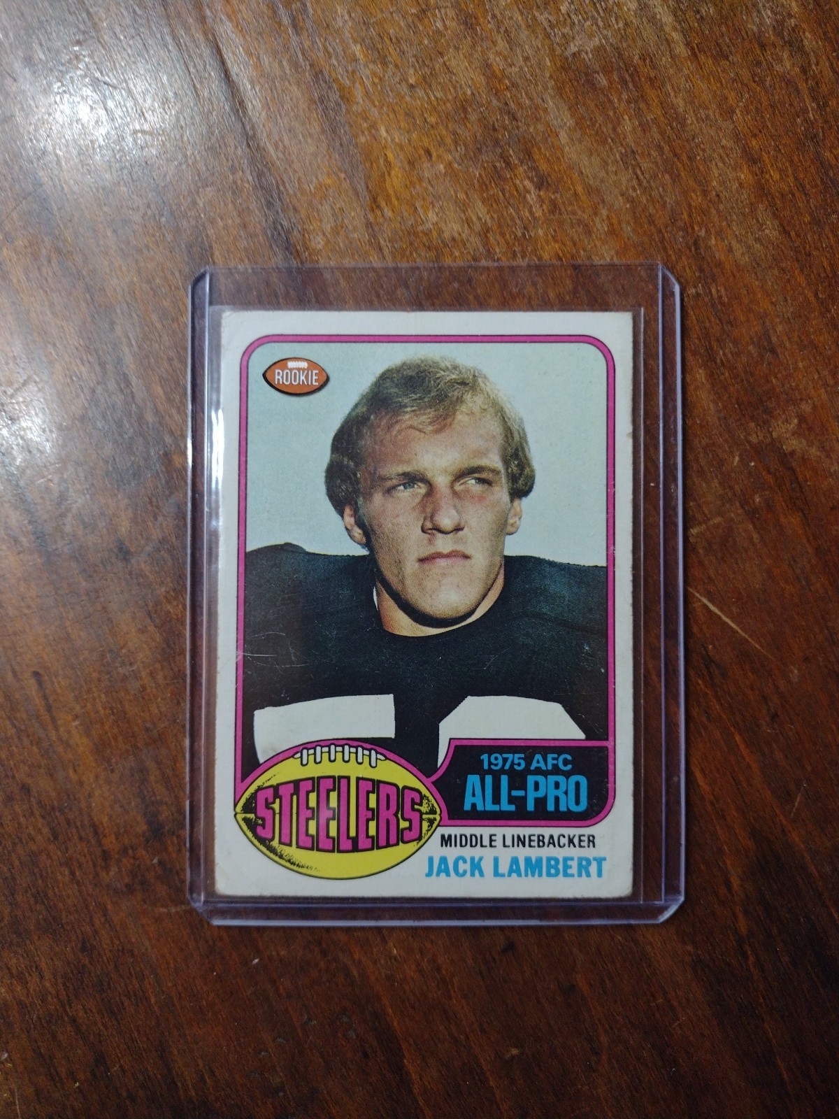 1976 Topps 220 Jack Lambert ROOKIE Pittsburgh Steelers Centered VG ITEM T