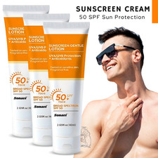 UV Sunscreen SPF 50   Broad Spectrum Sun Protection  Lightweight - Pack 3