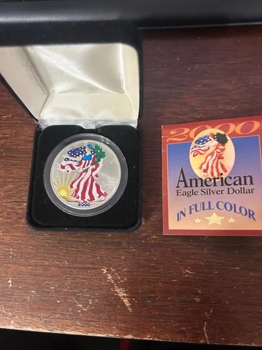 2000 Colorized American Silver Eagle – .999 Fine Silver – Millennium Edition