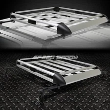 50"X 31"ALUMINUM ROOF RACK CAR/SUV TOP CARGO LUGGAGE/BAG CARRIER BASKET+CROSSBAR